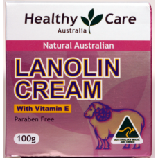 Healthy Care Australia, Natural Lanolin Cream, Vitamin E - 100g, Made in Australia